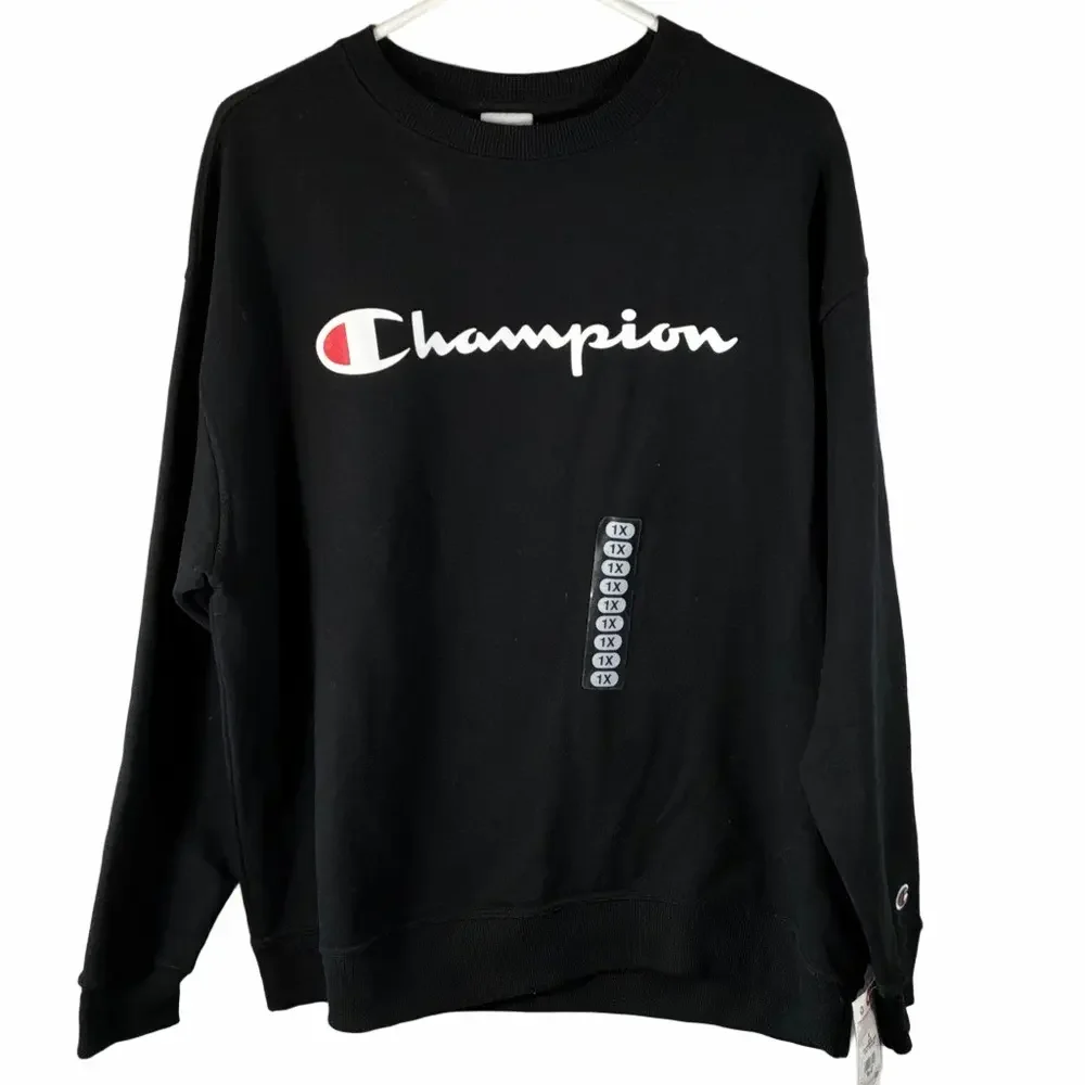 Champion Men's Black Crewneck Sweater